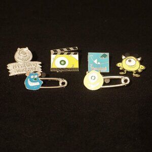 Disney Pin Trading 6 Pin Lot Featuring Mike and Sully Monsters Inc (003)
